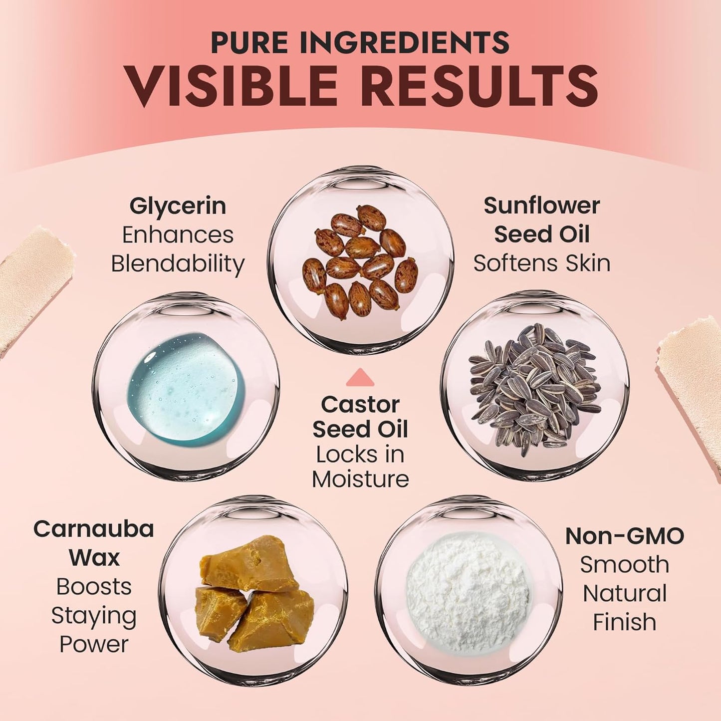 Organic Blush Tube, Chardonnay - 100% Natural Vegan Cream Blush Sticks, Multi-Use Bronzer, & Highlighter for Lips, Cheeks & Eyes, Buildable Shimmer, Gluten-Free, Paraben-Free, Made in USA