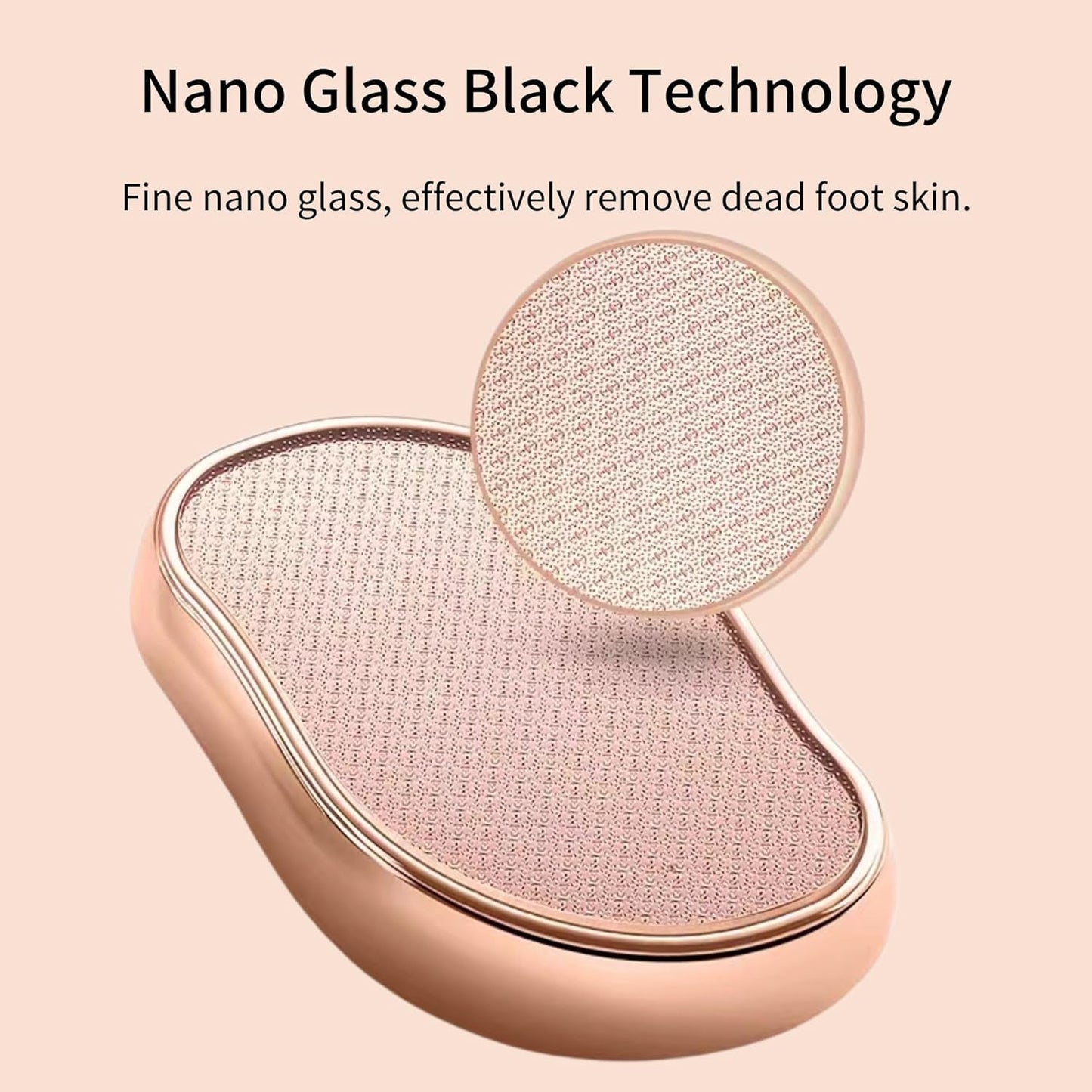 Nano Glass Foot File, Pedicure Tool and exfoliator, Glass Surface, Comfortable Hand and Foot Grinding Scraper for Wet and Dry feet, Removal Hard or Dead Skin, Suitable for Women or Men