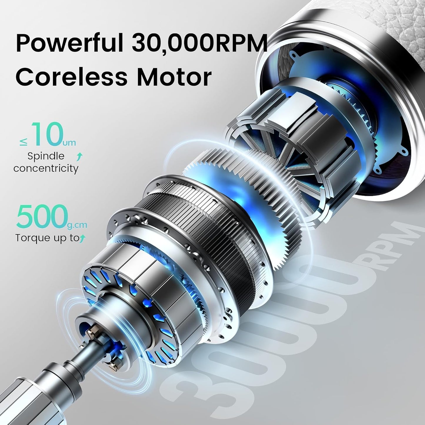 L'UGX Professional Nail Drill 30000RPM, Cordless Rechargeable Electric Nail File for Acrylic Nails Gel Polishing, Efile Nail Kit for Manicure Pedicure, Low Noise Low Vibration, 7Pcs Drill Bits, Green