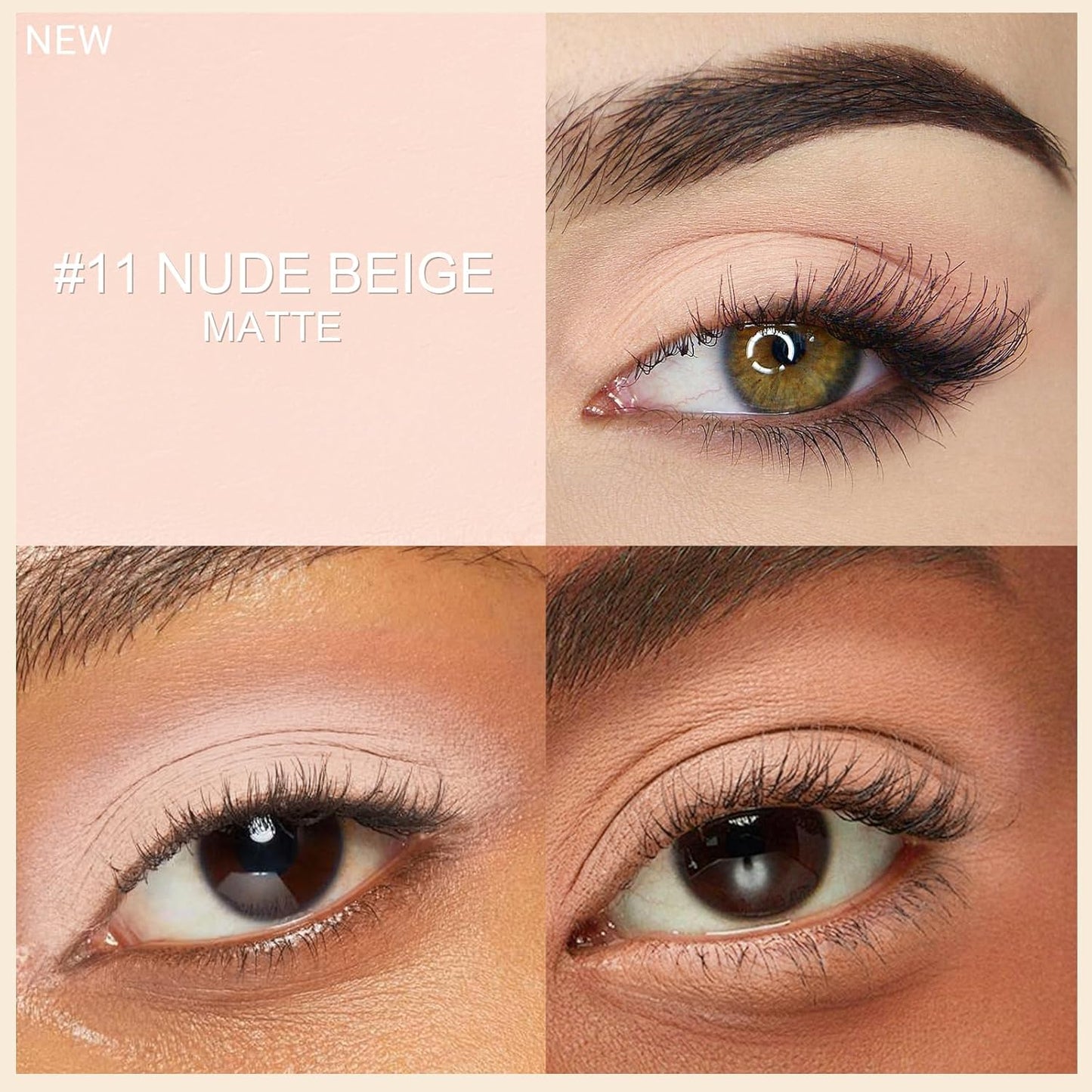 Erinde Waterproof Eyeshadow Stick, Cream Eye Shadow Stick, Long-Lasting, Crease-Proof, Cream to Powder Buildable & Blendable Eye Shadow Pencils Crayon, Vegan & Cruelty-Free, 11 Nude Beige