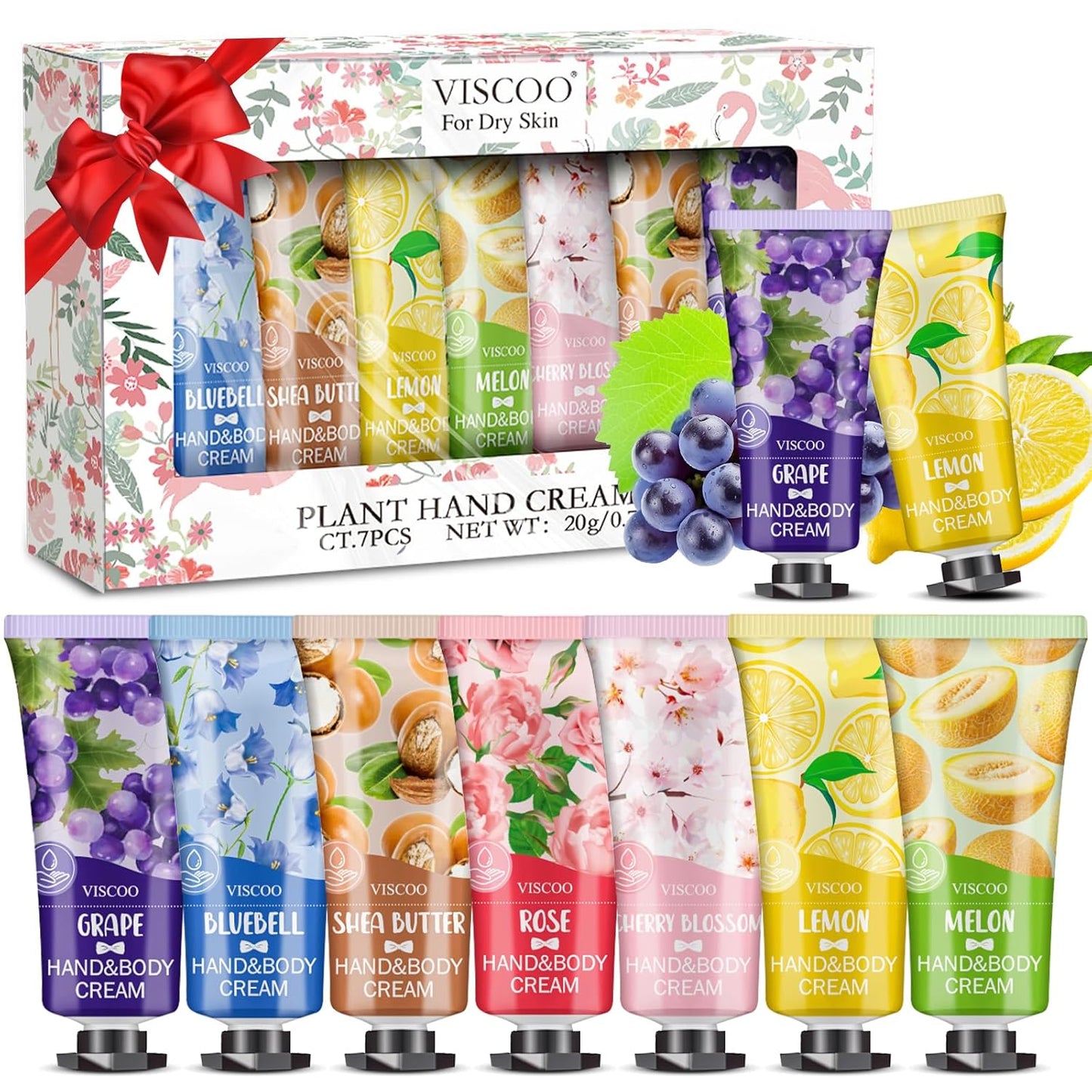 7 Pack Hand Cream Gifts Set for Women,Hand Lotion for Birthday Gifts for Women Teengirls, Bridesmaid Gifts,Thank You Gifts,Mini Moisturizing Hand Lotion Travel Size in Bulk for Dry Cracked Hands