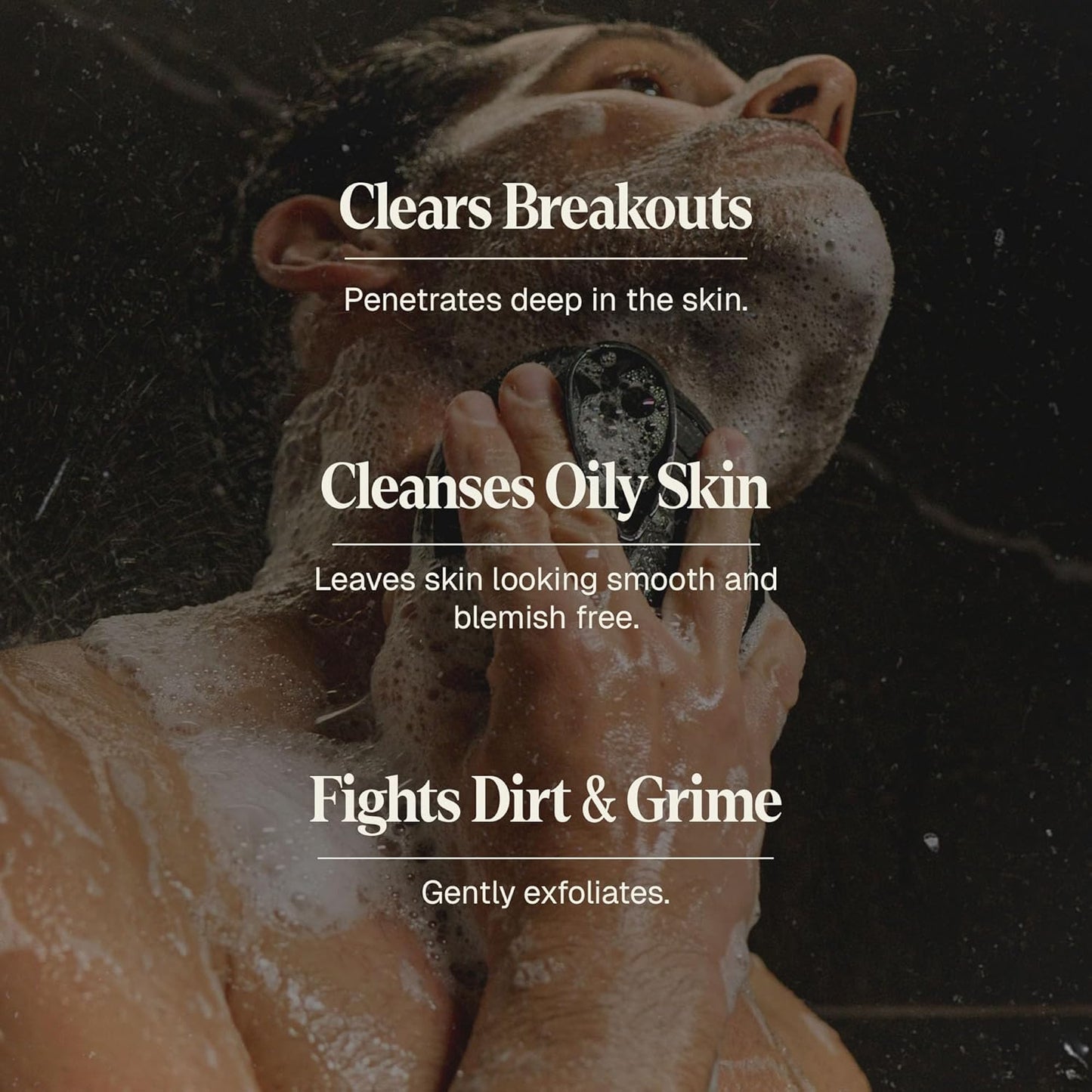 Black Wolf Men’s Charcoal Powder Face Wash - 5 Fl Oz, 2 Pack - Facial Cleanser Removes Unwanted Impurities from Your Skin & Soothes Irritation