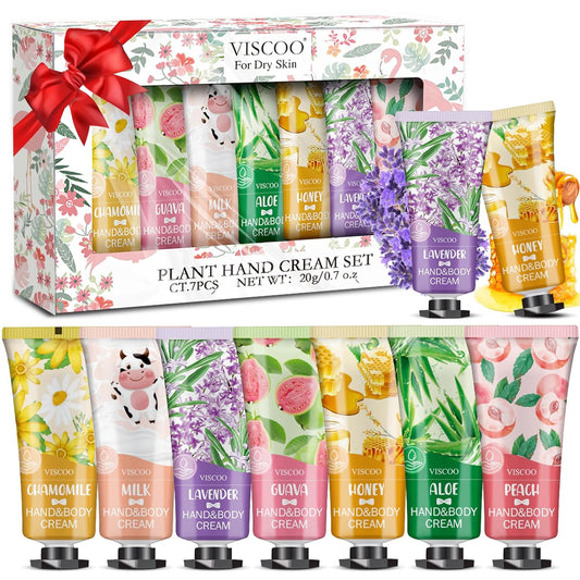 7 Pack Hand Cream Gifts Set for Women,Hand Lotion for Birthday Gifts for Women Teengirls, Bridesmaid Gifts,Thank You Gifts,Mini Moisturizing Hand Lotion Travel Size in Bulk for Dry Cracked Hands