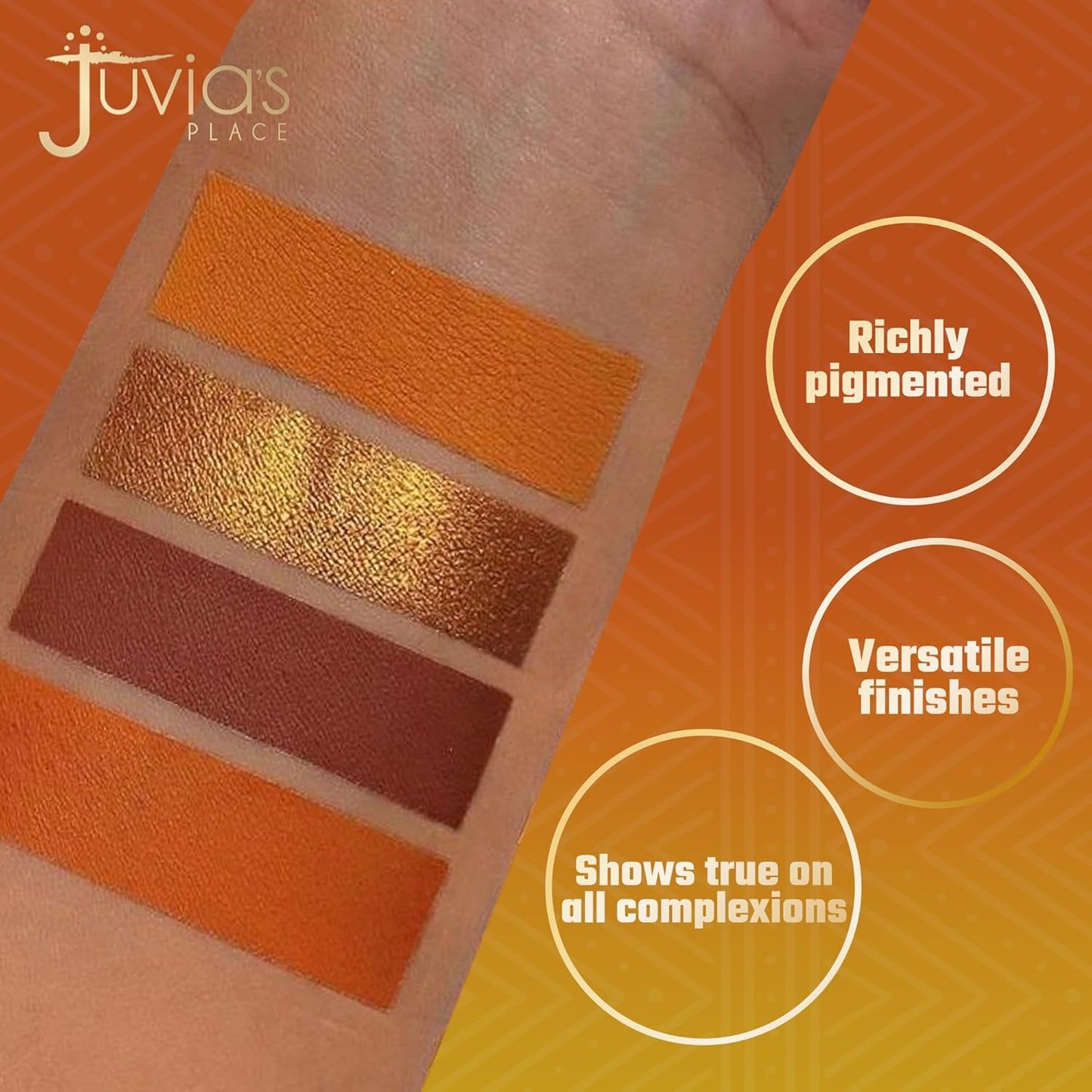 Juvia's Place Rebel Quad Honey Eyeshadow Palette - Professional Eye Makeup, Pigmented Eyeshadow Palette, Makeup Palette for Eye Color & Shine, Pressed Eyeshadow Cosmetics, Shades of 4