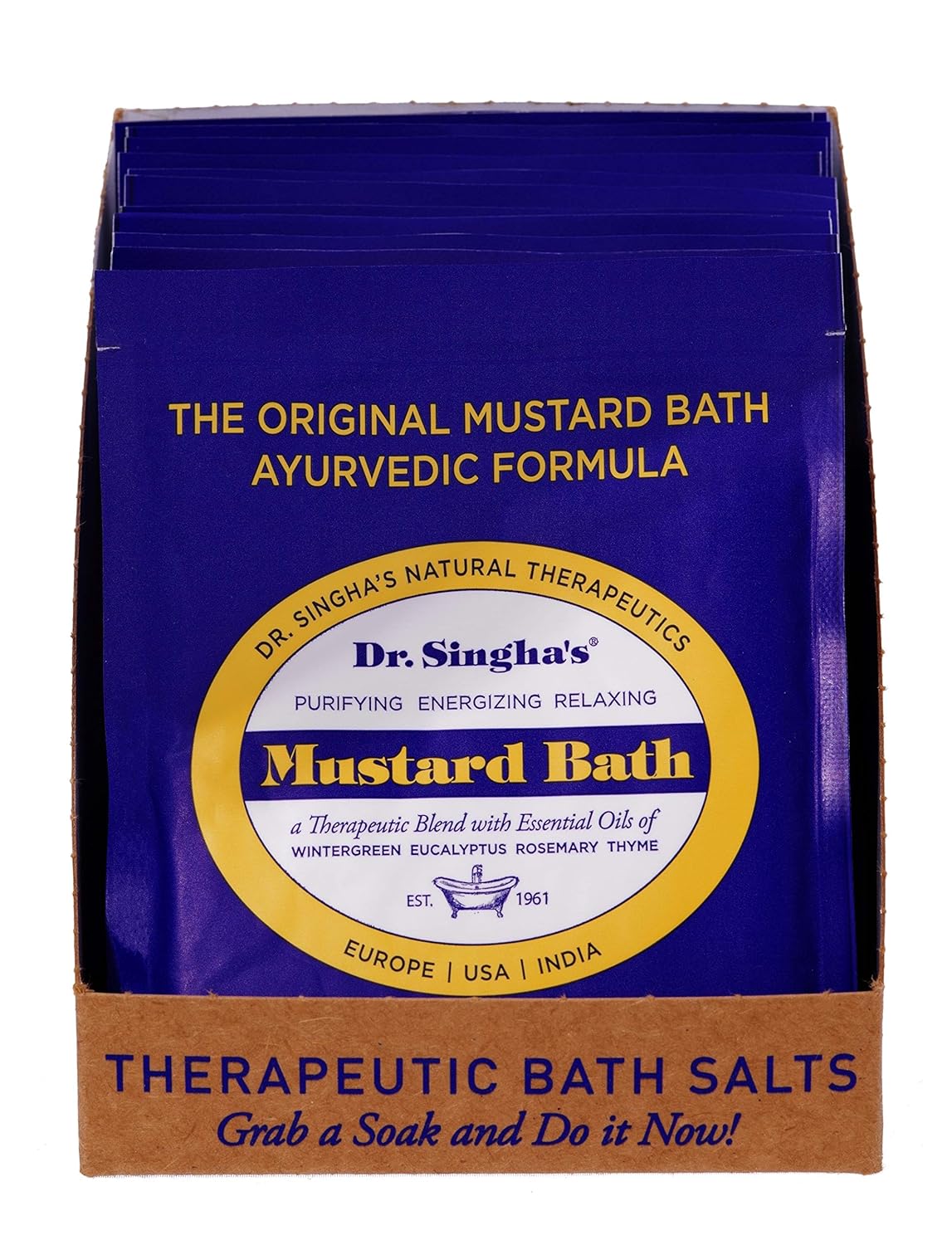Dr. Singha's Mustard Bath, Therapeutic Bath Salts (2 oz (14 Pack))