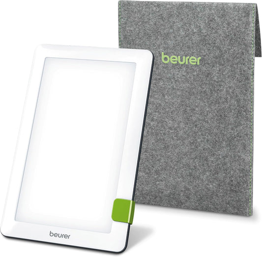 Beurer TL30 Portable Daylight Lamp- UV-Free 10,000 Lux LED Bright White Light Therapy for Home, Travel, & Office Lighting