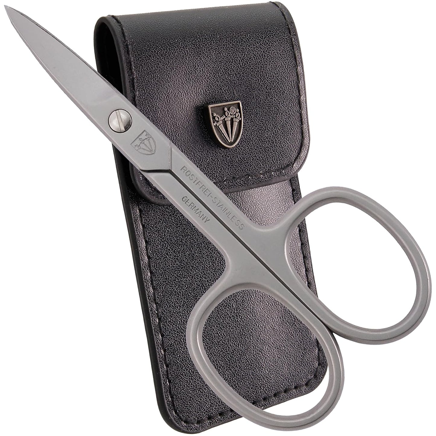 3 Swords Germany - brand quality STAINLESS STEEL INOX STRAIGHT NAIL SCISSORS (1 PIECE) with case for manicure pedicure - nail care by 3 Swords - Made in Germany