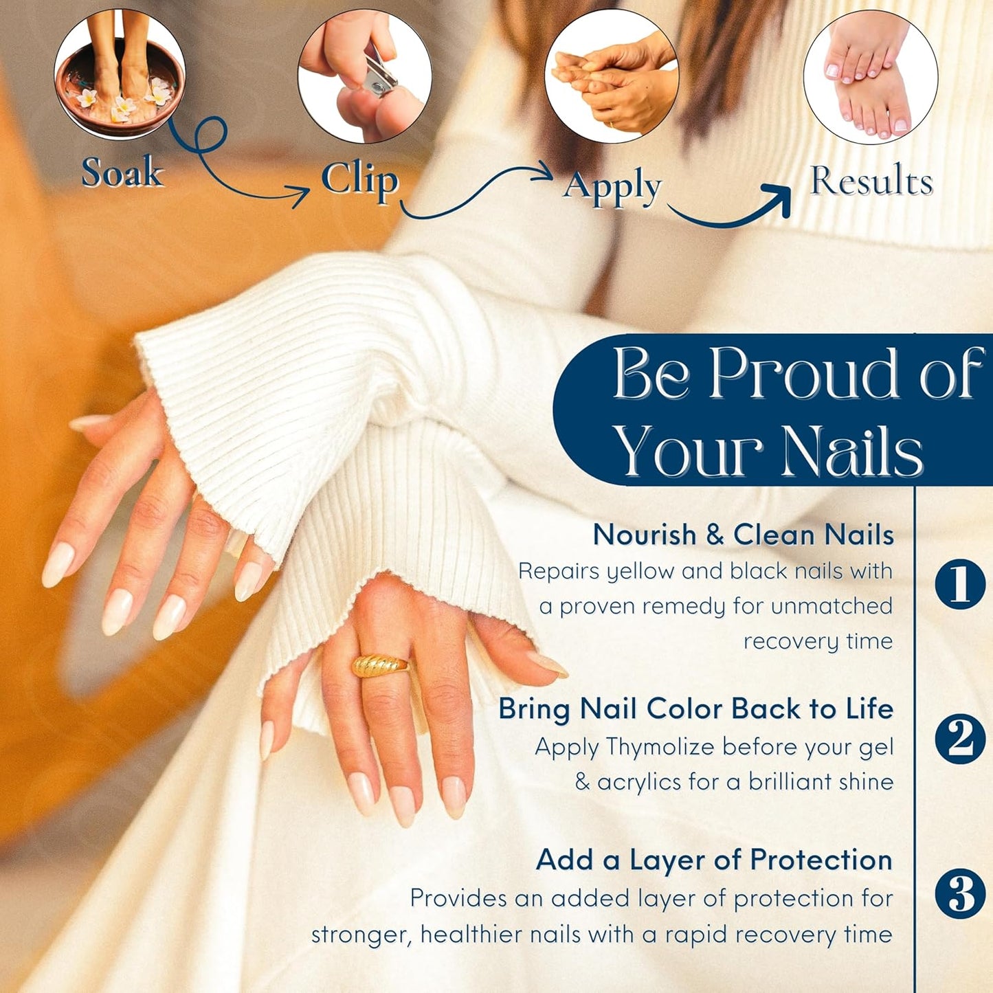 Thymolize Nail Repair for Damaged & Weak Nails | Thick Ingrown Toenail & Yellow Nail Treatment - 4 Pack