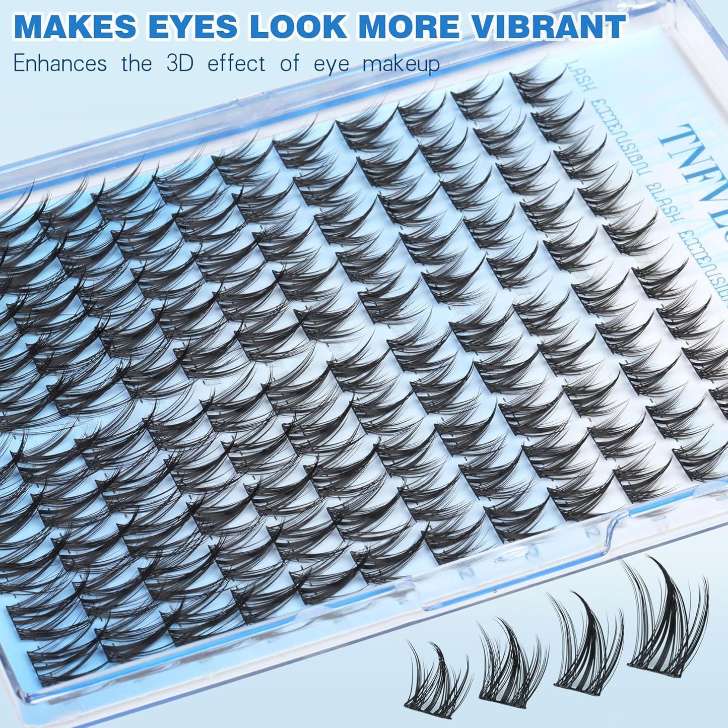 TNFVLONEINS Manga Lash Clusters Wispy Cluster Eyelash Extensions Natural Eyelash Clusters with Spikes Individual Lashes Clusters Fairy Lash Extension Anime Eye Lash Cluster Lashes