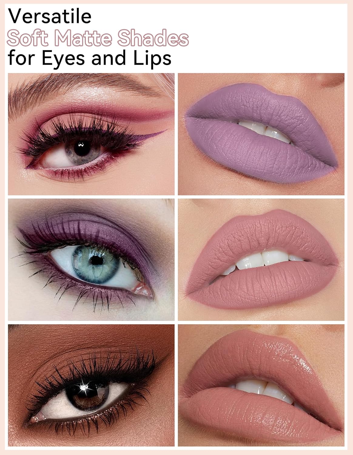 Erinde Waterproof Cream Eyeshadow Stick, Matte Nude Eye Shadow Sticks, Longwear Blendable High Pigmented, Neutral Eye Shadow Sticks Matte for Older Eyes, Smokey Eyeshadow Pencil Crayon, 17 Mauve