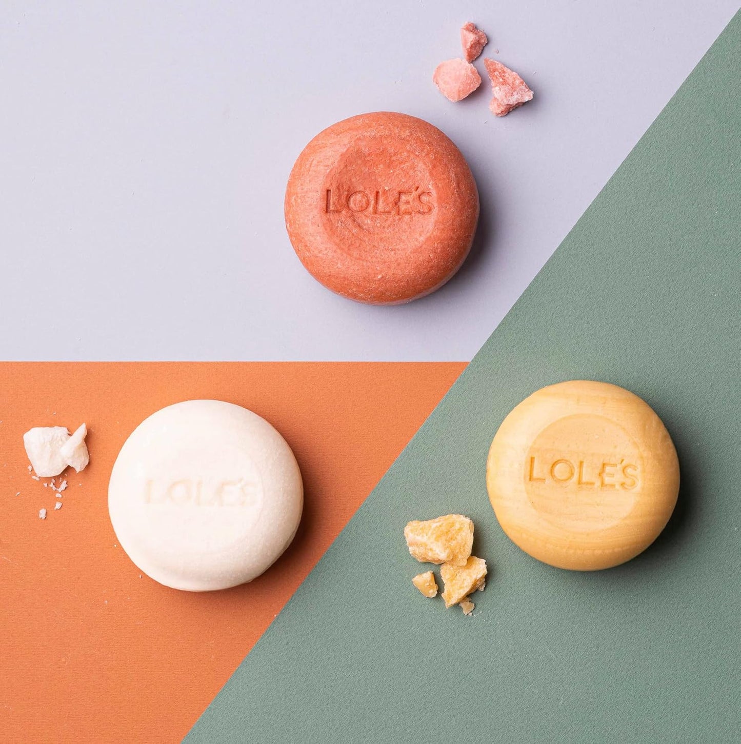 LOLE'S Shampoo Bar and Conditioner, 2in1 Men's Care for Cleaning Hair, Body and Beard, Coconut Scent, 99% Natural Origin, Sustainably Sourced, 3.5Oz