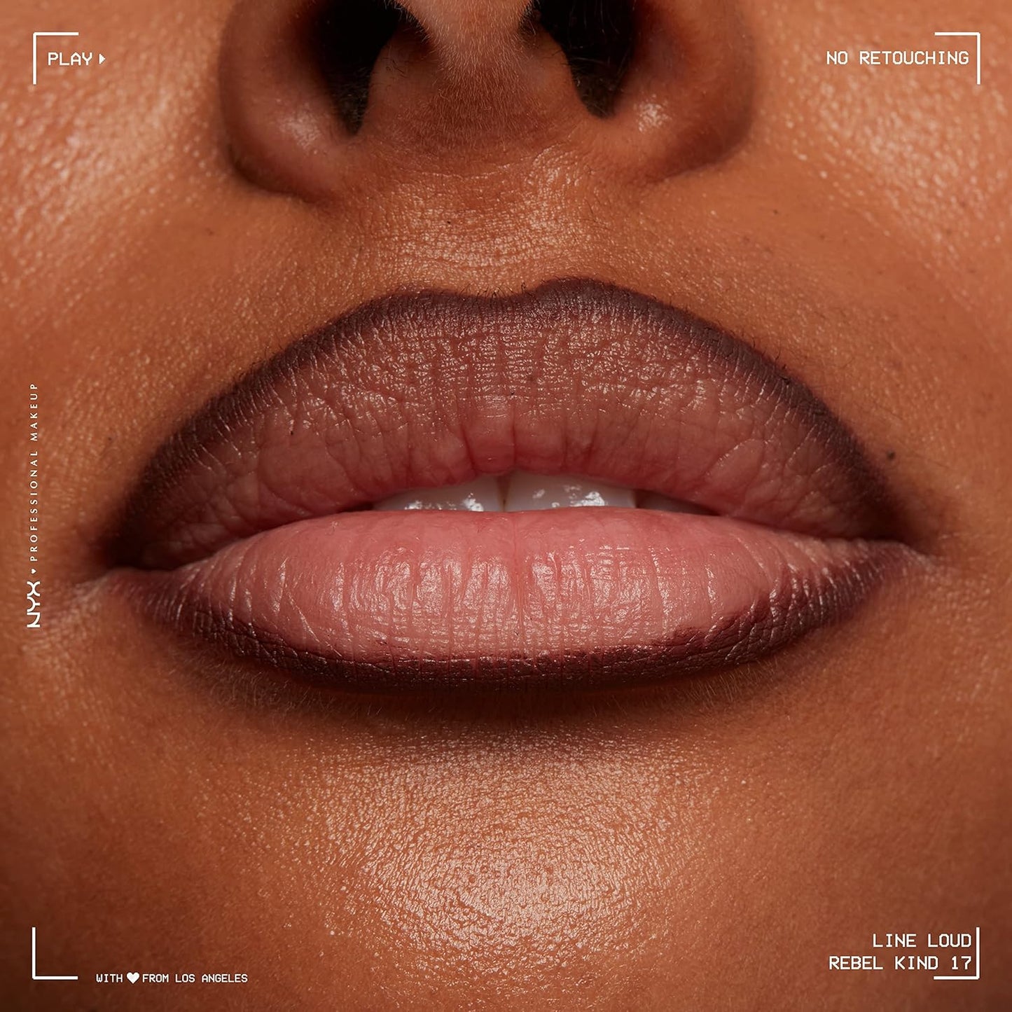 NYX PROFESSIONAL MAKEUP Line Loud Lip Liner, Longwear and Pigmented Lip Pencil with Jojoba Oil & Vitamin E - Rebel Kind (Chocolate Brown)