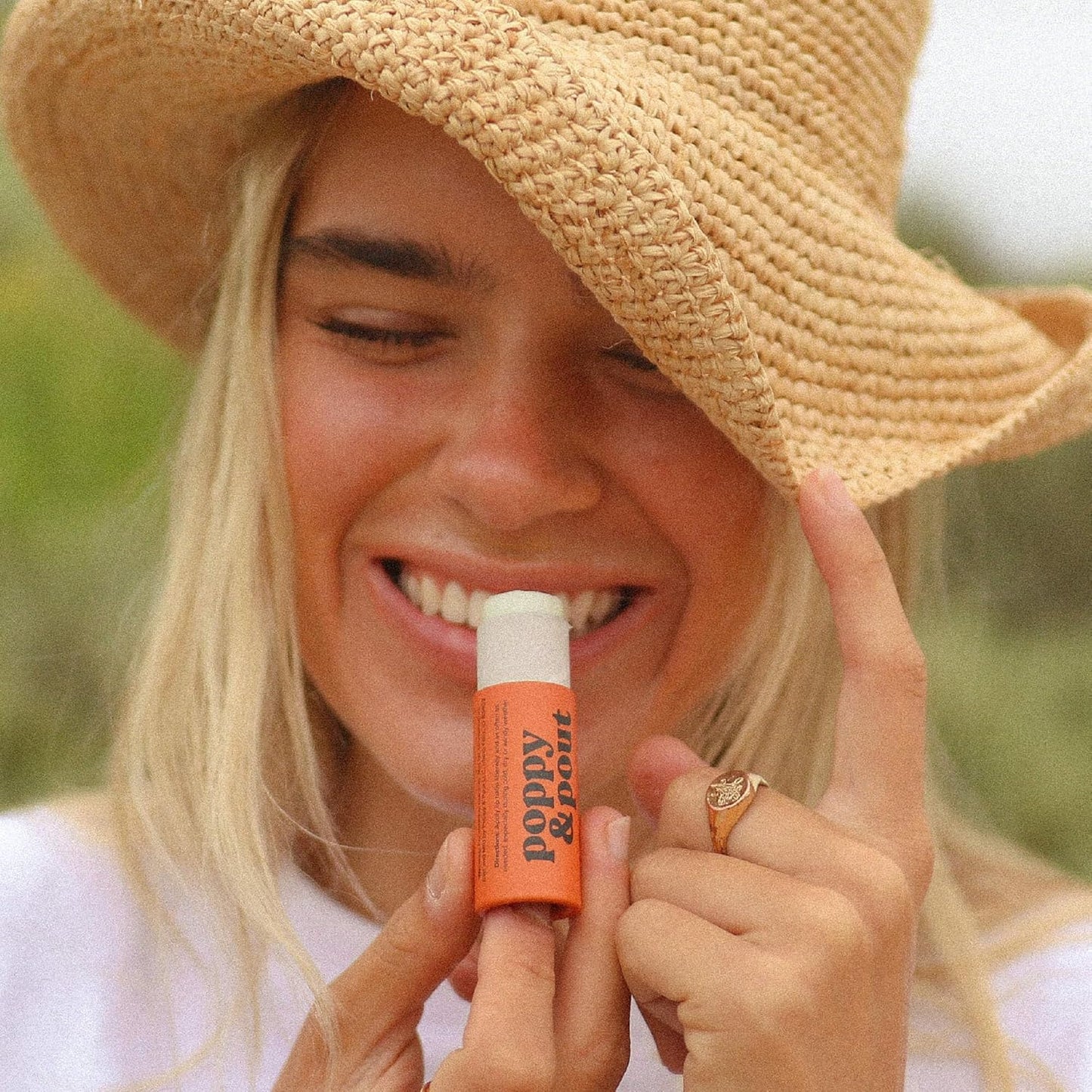 Poppy & Pout Orange Bloom Jumbo Lip Balm | All Natural Lip Balms & Moisturizers | Hydrates with Beeswax, Vitamin E, Organic Coconut Oil | Cruelty-Free | Lip Balm in Recyclable Cardboard Tube