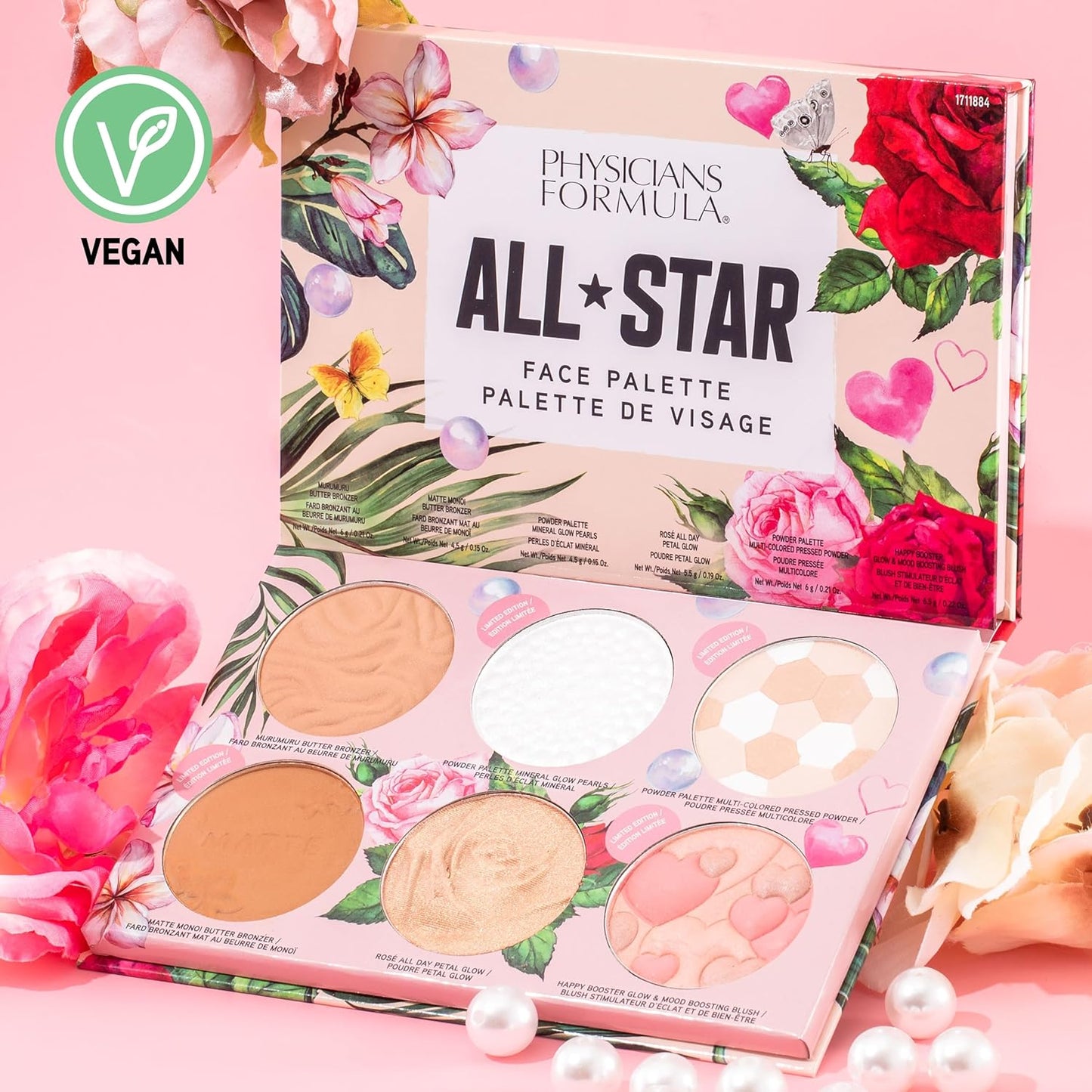 Physicians Formula All-Star Face Palette, Velvety-Smooth Buildable & Blendable Formulas,Versatile Matte and Multidimensional Shades, Cruelty-Free & Vegan