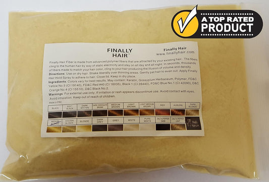 New Hair Building Fibers 100+14=114 Grams. Highest Grade Refill That You Can Use for Your Bottles From Competitors Like Toppik, Xfusion, Hollywood (Medium Blonde)
