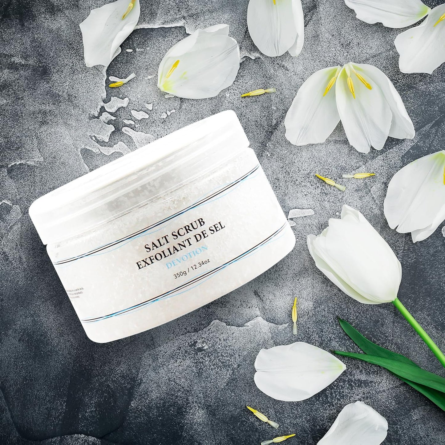 Vivo Per Lei Body Scrub - Exfoliating Body Scrub with Dead Sea Minerals - Dead Sea Salt Scrub for Hands & Legs - Body Exfoliant for a Supple Beach Body - 350 g/ 12.34 oz